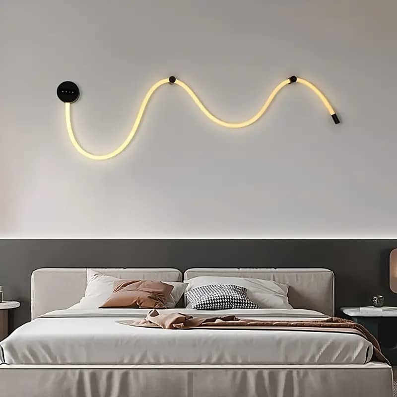 Tuyau LED Lustre Noir Compatible avec Table Salle à Manger Cuisine Bar Lampe Suspendue Décor À La Maison Luminaire, pour La Décoration Intérieuren