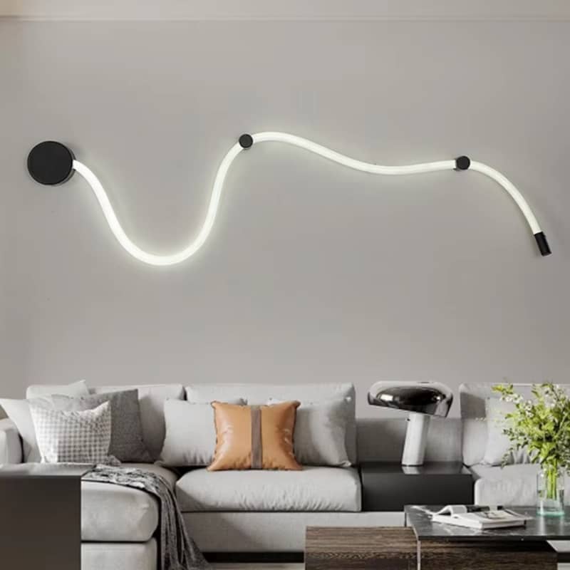 Tuyau LED Lustre Noir Compatible avec Table Salle à Manger Cuisine Bar Lampe Suspendue Décor À La Maison Luminaire, pour La Décoration Intérieuren